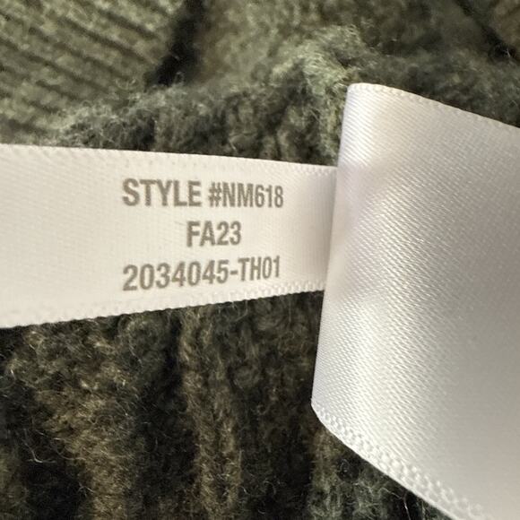 Madewell Womens Cable Knit V-Neck Sweater Vest Size XS Forest Green Wool Blend - Picture 9 of 9